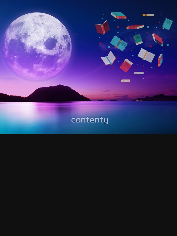The Moonlight Library by contenty T-Shirts, Hoodie, Sweatshirt | BlankRebels.com (Image 3)