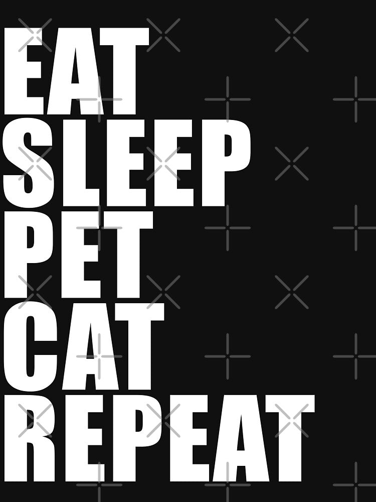 Eat Sleep Pet Cat Repeat Cute For T Shirt Man Men Woman Women Cat Lover Cute Funny Gift Pet Humane Feline Kitty... (Image 3)