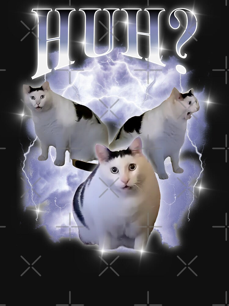 Huh Cat Chonky Ben Meme 90s Bootleg Vintage by LeChocoholic T-Shirts, Hoodie, Sweatshirt | BlankRebels.com (Image 3)