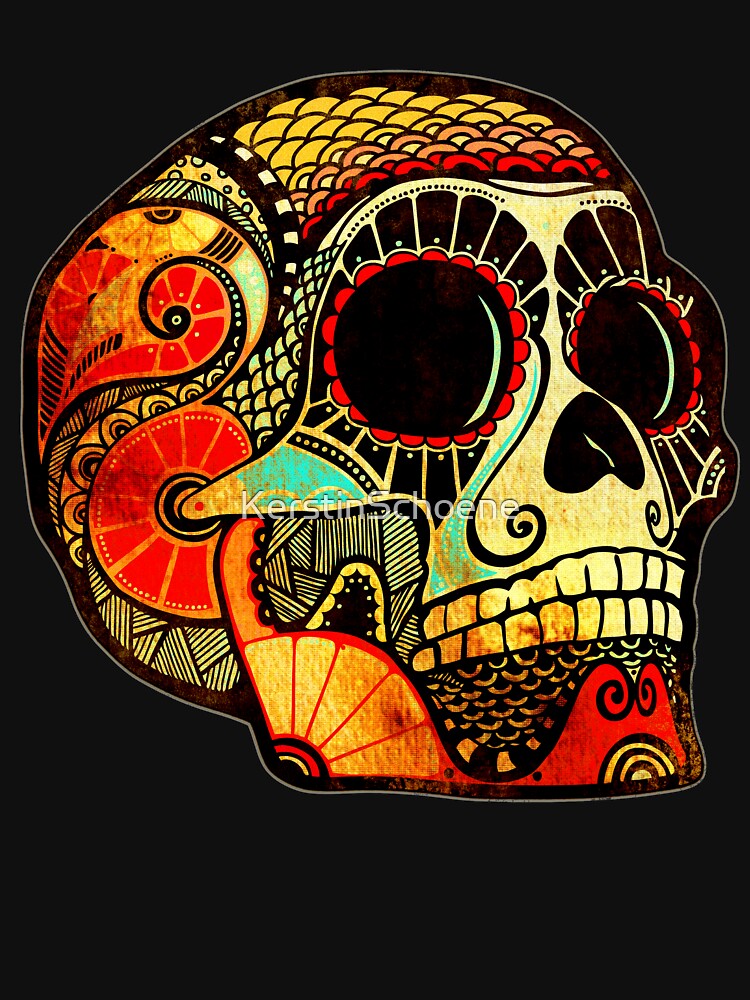Grunge Skull by KerstinSchoene T-Shirts, Hoodie, Sweatshirt | BlankRebels.com (Image 3)