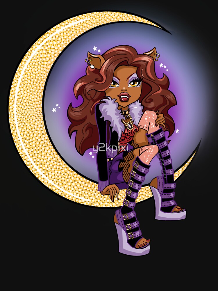 Clawdeen Wolf Monster High Moon Print by y2kpixi