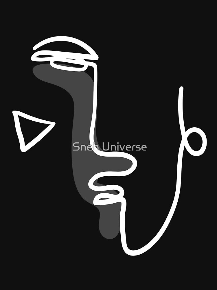 Minimal face line art by Sneh Universe T-Shirts, Hoodie, Sweatshirt | BlankRebels.com (Image 3)