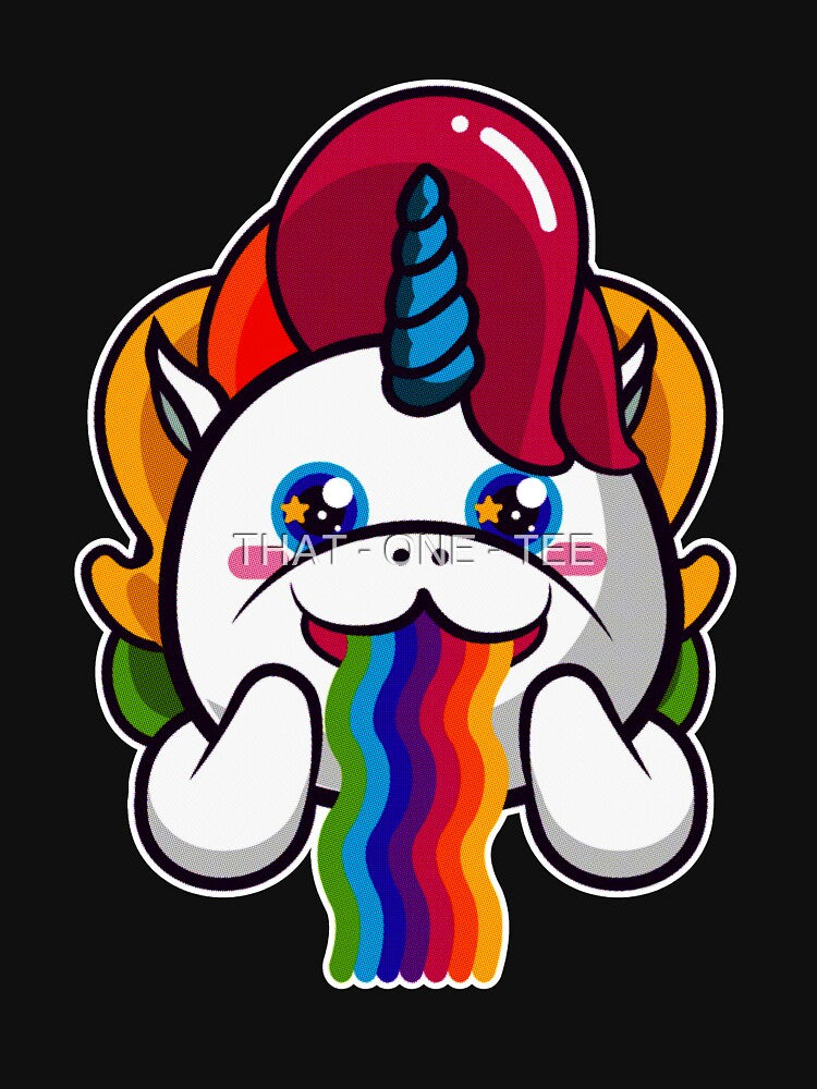 CUTE RAINBOW UNICORN - rainbow unicorn, unicorn party favors, unicorn costume, unicorn shirt, unicorn horn,... (Image 3)