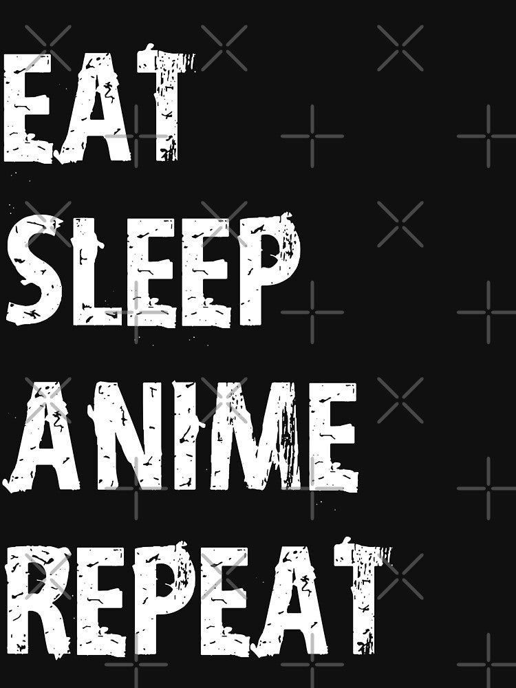 Eat Sleep Anime Repeat T-Shirt Gift For High School Team College Cute Funny Gift Player Cartoon Toon T Shirt Tee by arcadetoystore