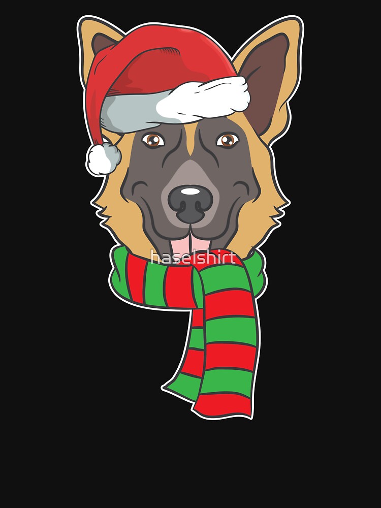 Funny Christmas Dog Xmas Santa German Shepherd Holiday Gift by haselshirt T-Shirts, Hoodie, Sweatshirt (Image 3)