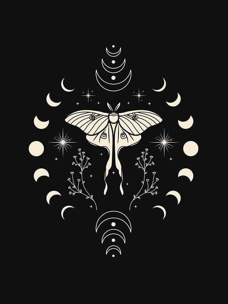 Mystic Moth and Moon Phases by OWMIA T-Shirts, Hoodie, Sweatshirt | BlankRebels.com (Image 3)