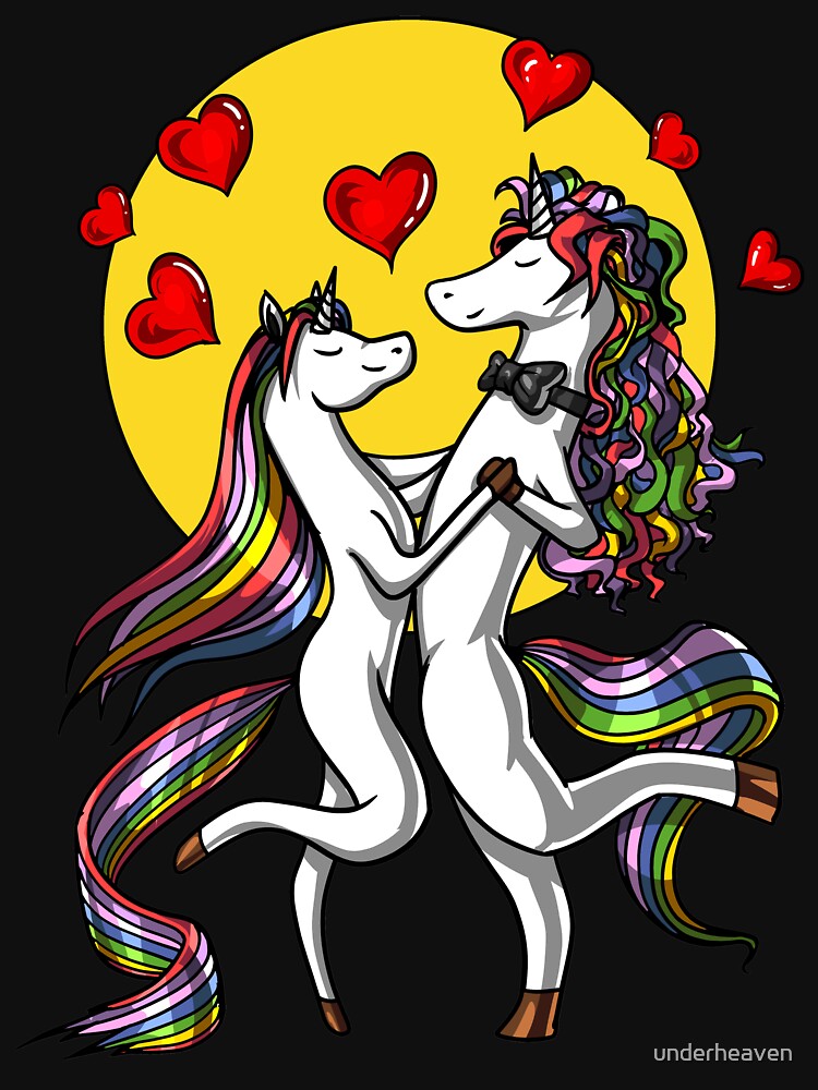 Cute Unicorn Couple by underheaven T-Shirts, Hoodie, Sweatshirt | BlankRebels.com (Image 3)