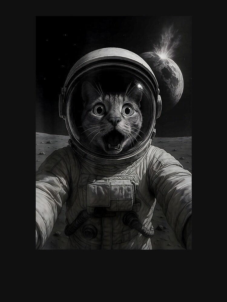 Cosmic Cat Astronaut Selfie Space Humor by Animal-Replicas T-Shirts, Hoodie, Sweatshirt | BlankRebels.com (Image 3)