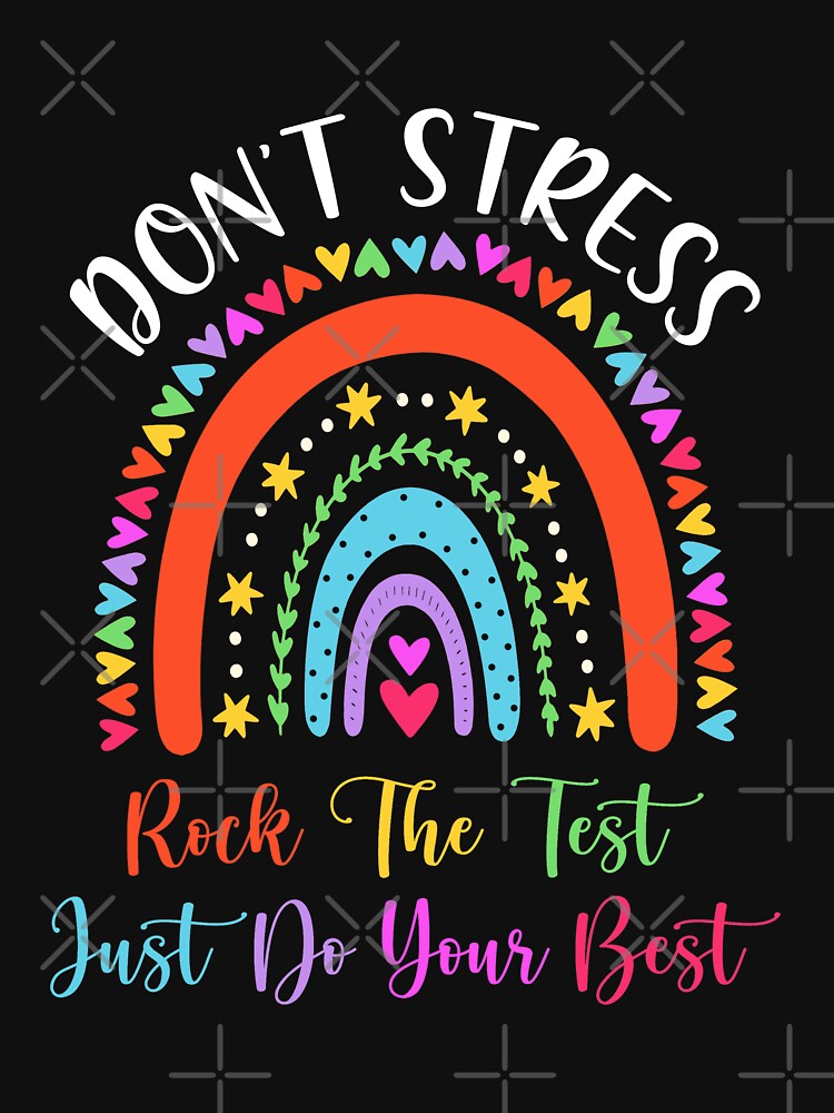 Test Day Rock The Test Teacher Testing Day Rainbow Teacher by AdamhollandShop T-Shirts, Hoodie, Sweatshirt (Image 3)