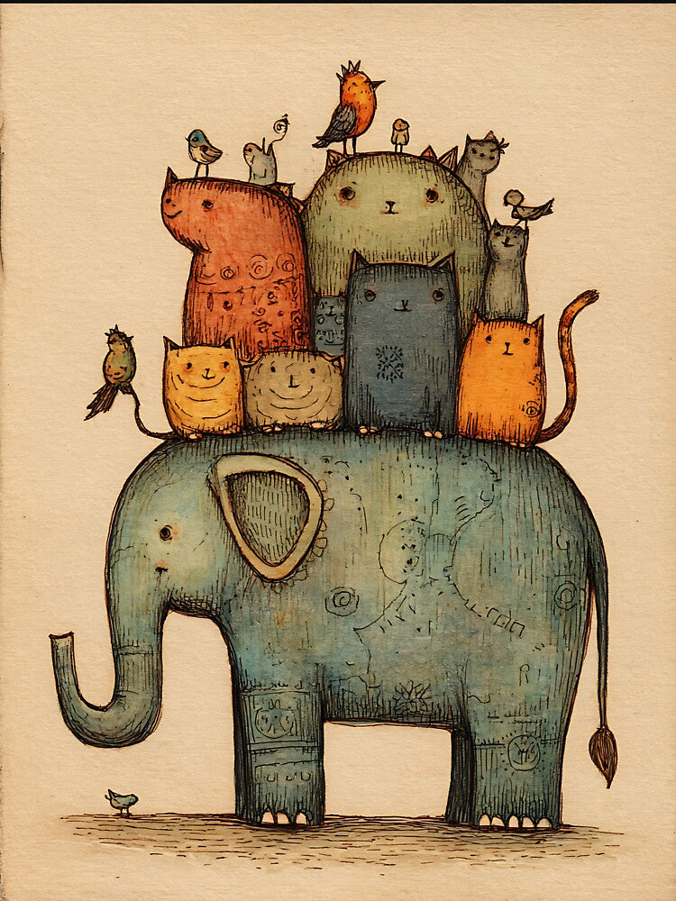 Funny Animal Doodle Art by bapupa T-Shirts, Hoodie, Sweatshirt | BlankRebels.com (Image 3)