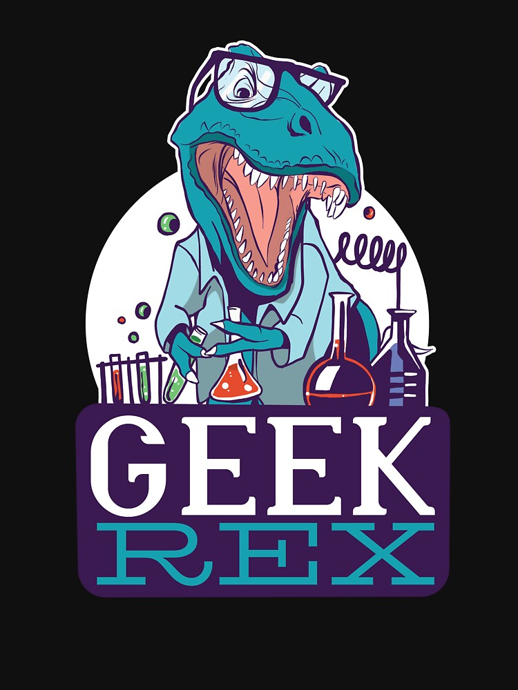 Geek Rex Dinosaur Nerd Gamer Fun Art by Mido tee art shop Hoodie, Sweatshirt | BlankRebels.com (Image 3)