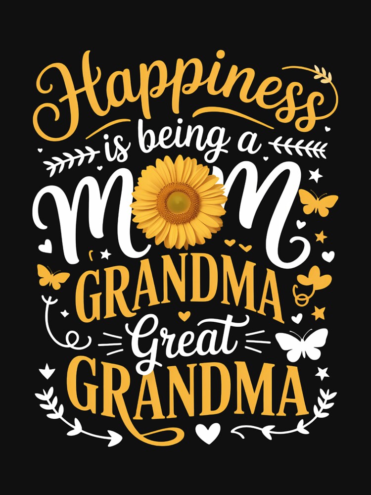 Mom Grandma Great Grandma Mother's Day 2026 Sunflower by Morphologiona T-Shirts, Hoodie, Sweatshirt (Image 3)