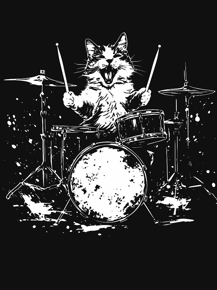 Funny Cat Drummer Drums Drumming Music Lover by bonurasuliaj T-Shirts, Hoodie, Sweatshirt | BlankRebels.com (Image 3)