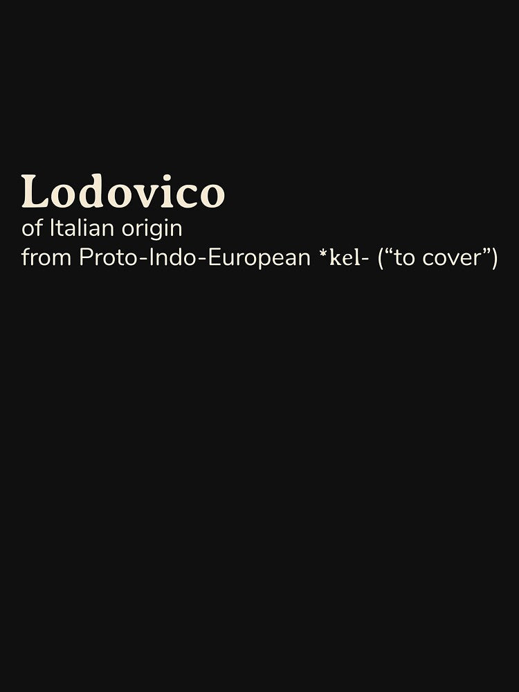 Lodovico name etymology by YourNameStory T-Shirts, Hoodie, Sweatshirt | BlankRebels.com (Image 3)