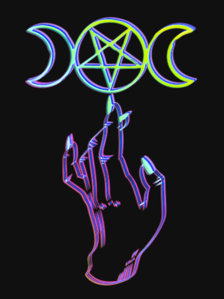 Triple Moon Pentacle Mystic Hand by OccateVadin T-Shirts, Hoodie, Sweatshirt | BlankRebels.com (Image 3)