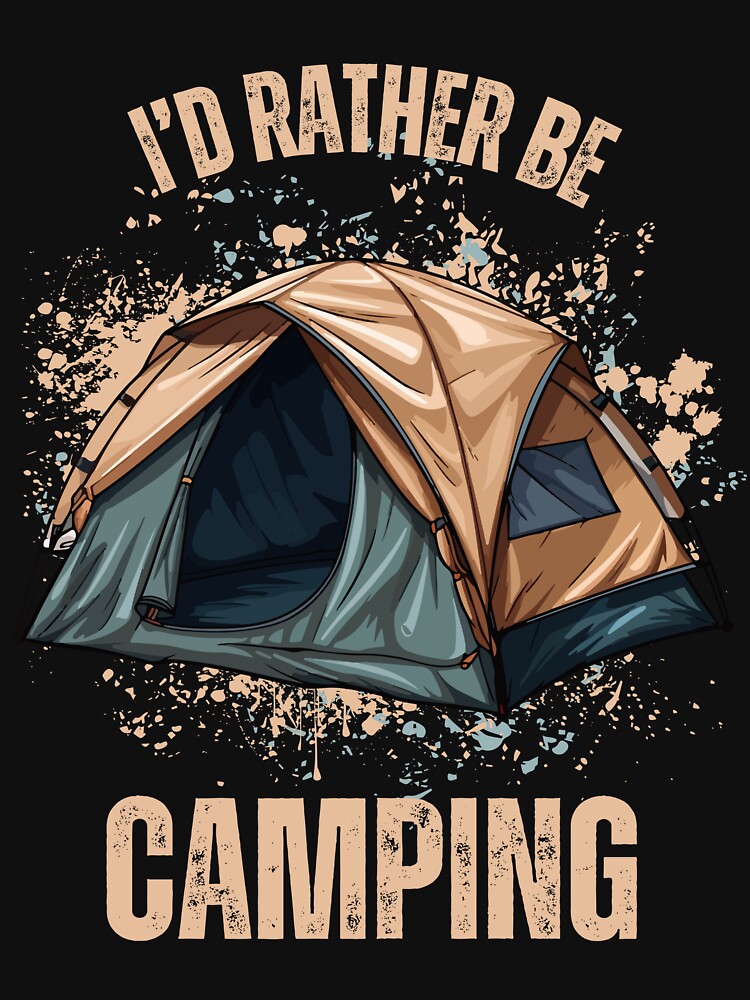 I'd Rather be Camping (Tan/Blue) by BLTeesNmore T-Shirts, Hoodie, Sweatshirt | BlankRebels.com (Image 3)