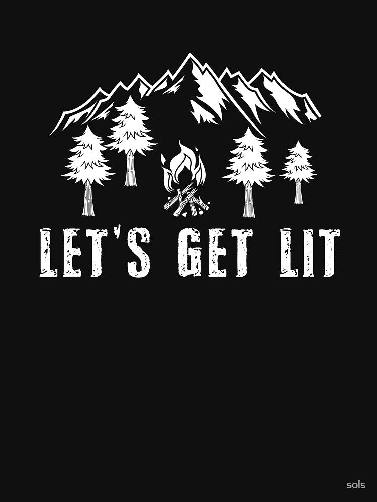 Let's Get Lit, Campfire Camping Gift- Funny Camping Shirt ,Camping Tees, Camp T shirt, Camping Shirt For Men... (Image 3)