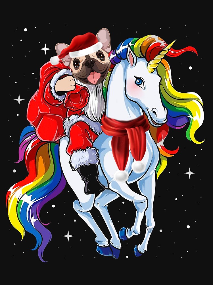 French bulldog santa unicorn by ferraudionne T-Shirts, Hoodie, Sweatshirt | BlankRebels.com (Image 2)