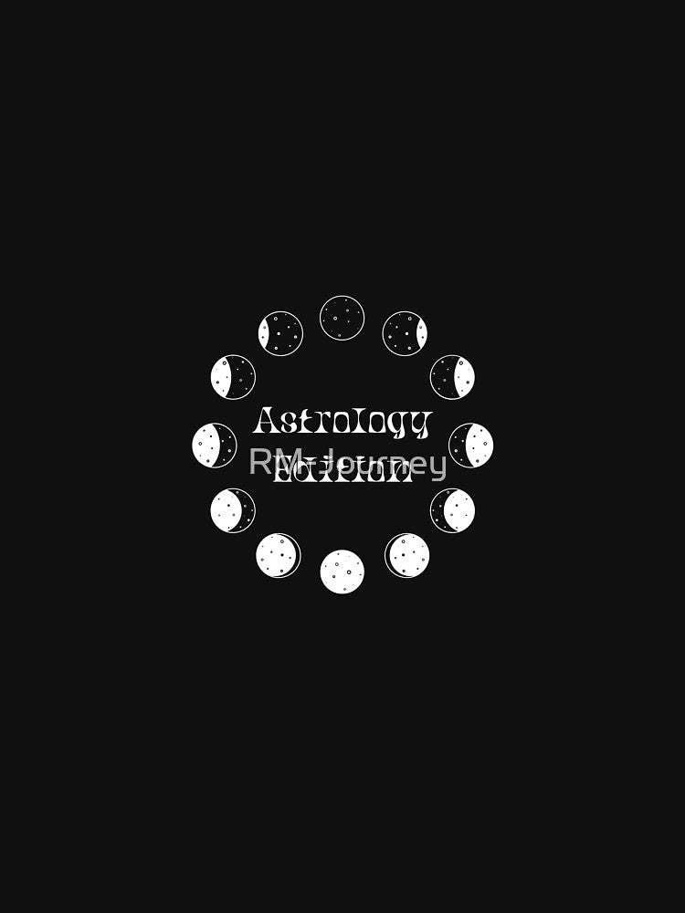 Astrology Edition | Moon Phase Illustration | Black Background by RM-Journey T-Shirts, Hoodie, Sweatshirt (Image 3)