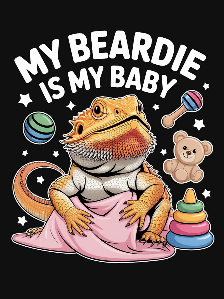 My Beardie Is My Baby | Cute Bearded Dragon Lover Design for Reptile Moms and Dads by NeonRebellion T-Shirts,... (Image 3)