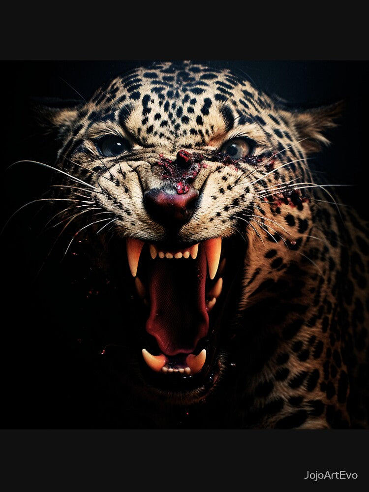 Fierce Tiger Face in Wildlife - Roaring Jungle Predator Art by JojoArtEvo T-Shirts, Hoodie, Sweatshirt (Image 3)