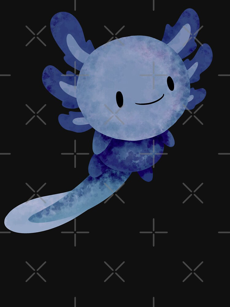 Cute Axolotl Happy Blue by NinniSilver T-Shirts, Hoodie, Sweatshirt | BlankRebels.com (Image 3)