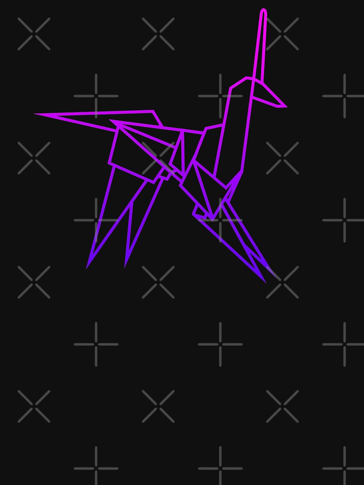 Retro Blade Runner Origami Unicorn by Harry Draws Straws