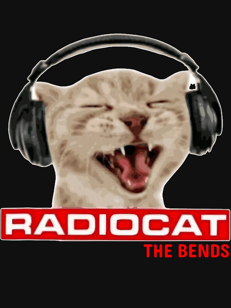 Radiocat The Bends Funny Music Cat Meme Cat Mom Cat Lover by FrankIsabel T-Shirts, Hoodie, Sweatshirt (Image 3)