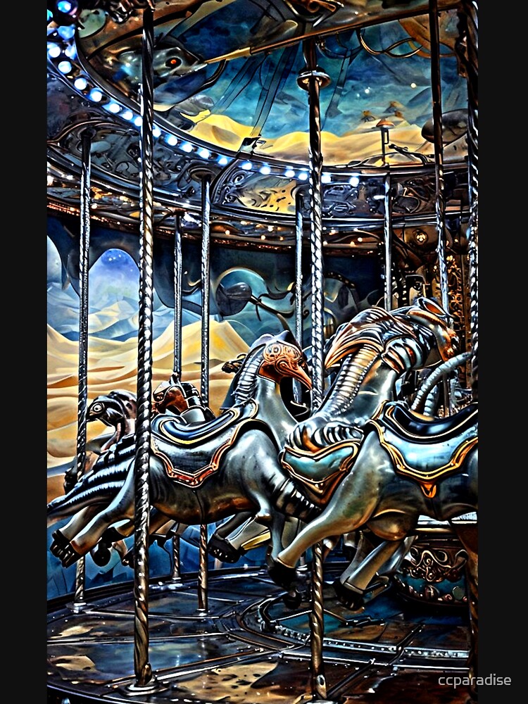 Carousel in a Deep Galaxy - Vintage Art for Apparel & Décor by Earth Nature Creations T-Shirts, Hoodie, Sweatshirt (Image 3)