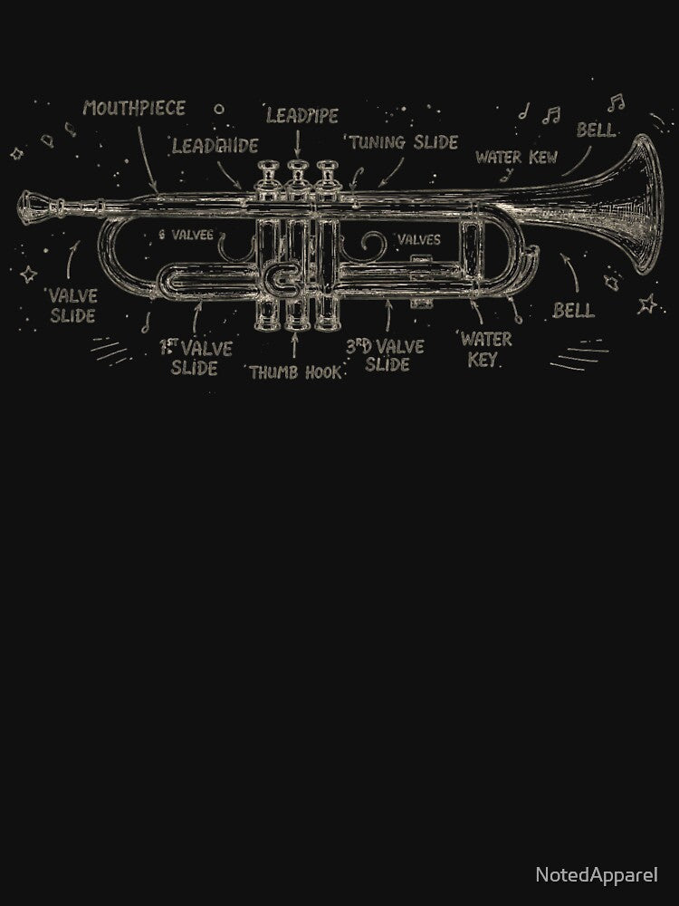 Trumpet Diagram by NotedApparel T-Shirts, Hoodie, Sweatshirt | BlankRebels.com (Image 3)