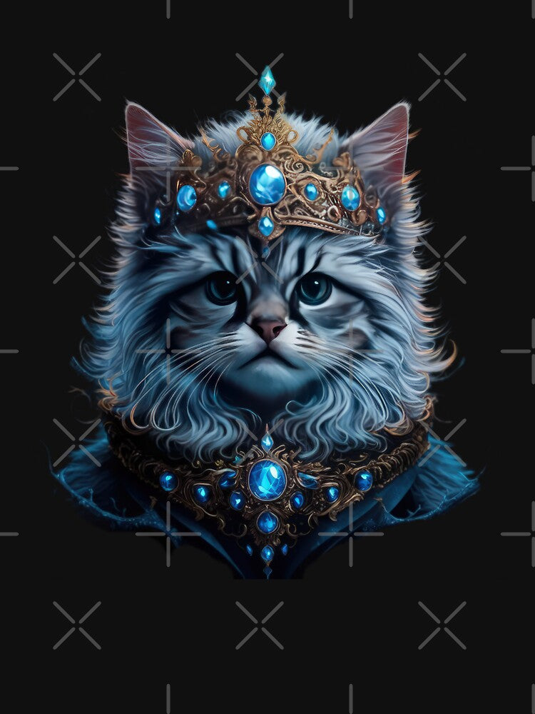 cute funny cat fluffy kitten with a crown king, cute cat,cute funny,funny cat by Expressions-Sel