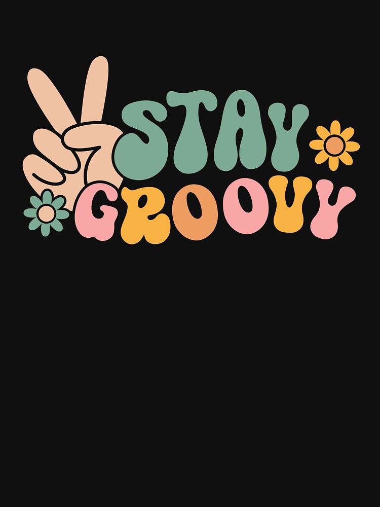Stay Groovy Vintage 70s Vibes Peace Hippie by UniPrint4All T-Shirts, Hoodie, Sweatshirt | BlankRebels.com (Image 3)