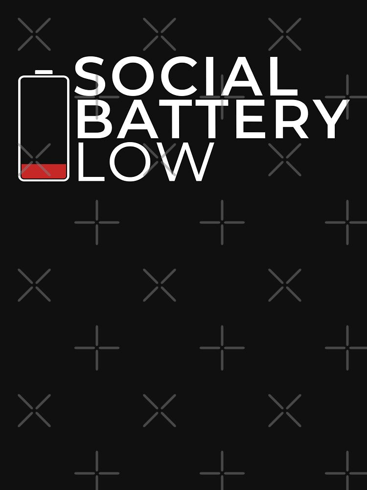 Social Battery Low Shirt – Introvert Minimal Aesthetic T-Shirt by PixelPlush Hoodie, Sweatshirt | BlankRebels.com (Image 3)