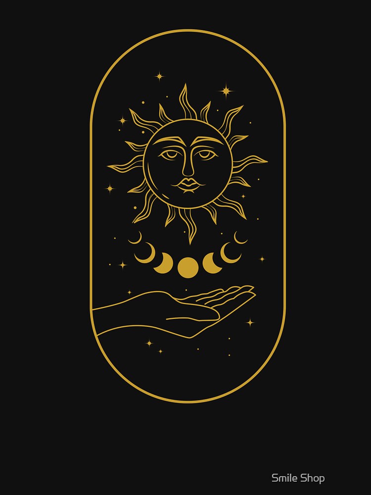 Celestial Sun and Moon Wall Art – Mystic Boho Cosmic Eclipse Design by Smile Shop ⭐⭐⭐⭐⭐ T-Shirts, Hoodie,... (Image 3)