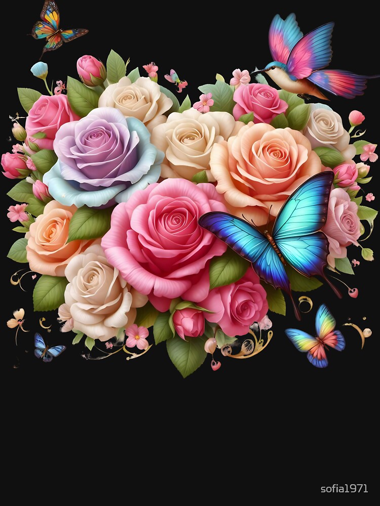 Mother's Day Flowers Mom Mom Mommy: Mother's Day Ideas 2024 by sofia1971 T-Shirts, Hoodie, Sweatshirt (Image 3)