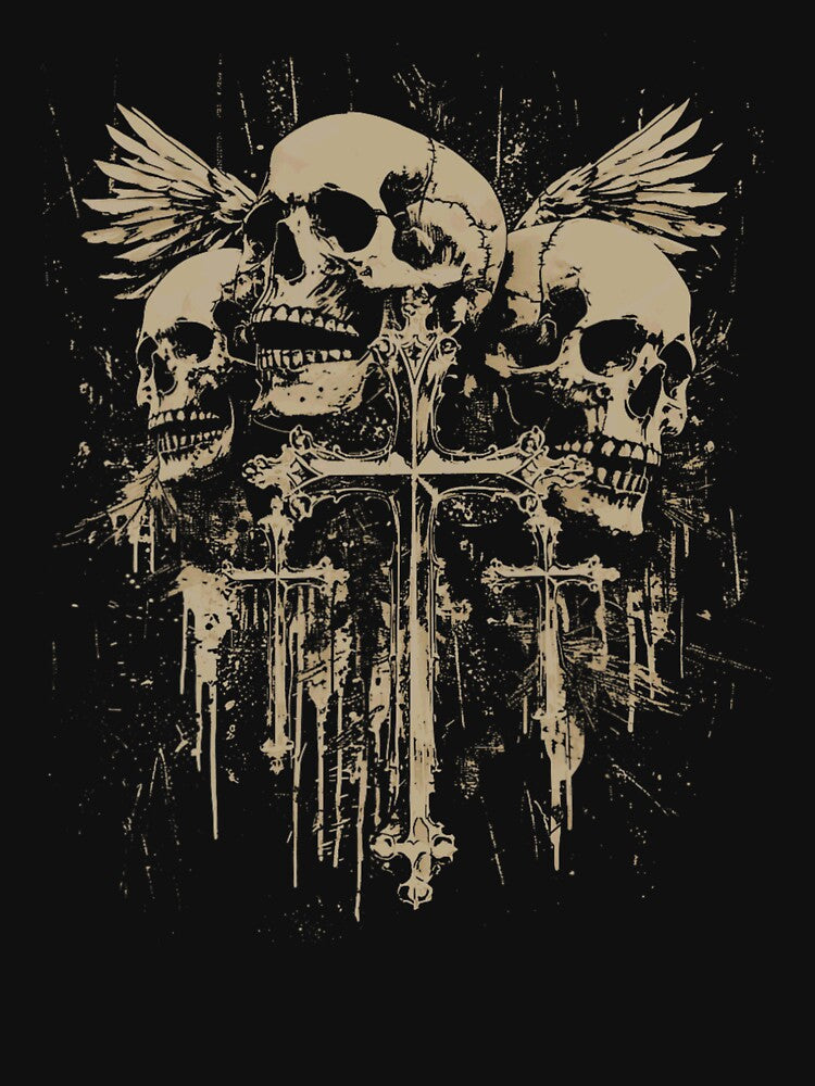 Skull Cross Wings Y2K Goth Alt Grunge Gothic Emo T-Shirts, Hoodie, Sweatshirt