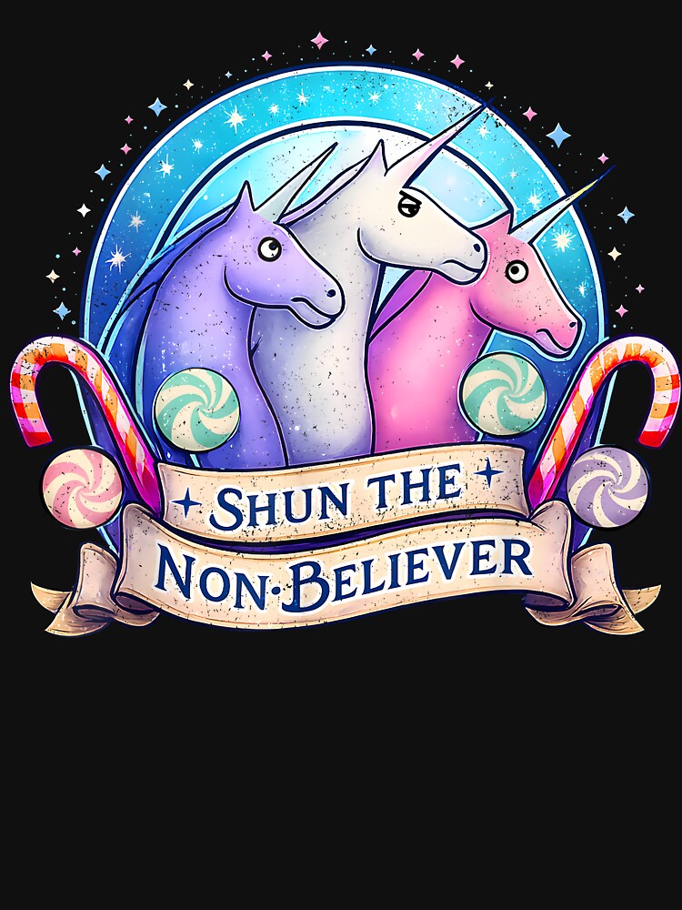 Funny Shun The Non-Believers Unicorn Candy Trendy Sarcasm by jakaun T-Shirts, Hoodie, Sweatshirt | BlankRebels.com (Image 3)
