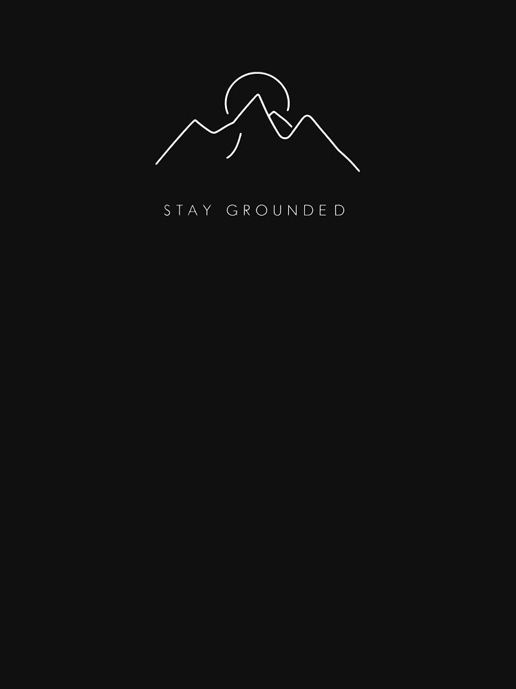 Stay Grounded – Minimal One-Line Mountain Sunrise Design by LVLUPXP T-Shirts, Hoodie, Sweatshirt | BlankRebels.com (Image 3)