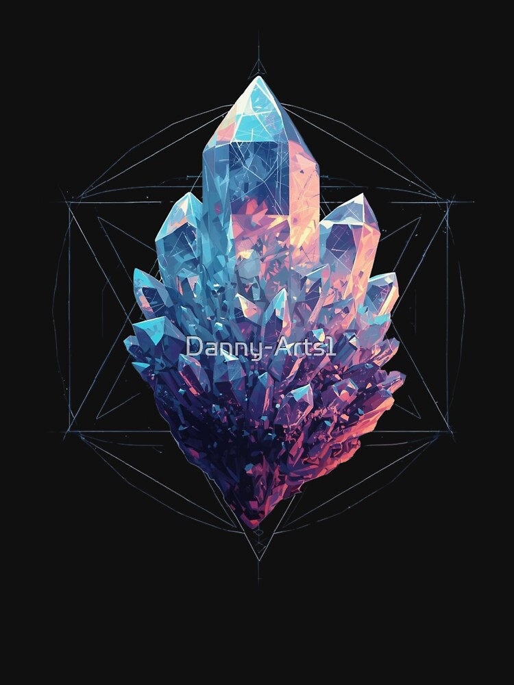 Copy of Mystic Crystal Geometric Art – Colorful Gemstone Aesthetic Design by Danny-Arts1 T-Shirts, Hoodie,... (Image 3)