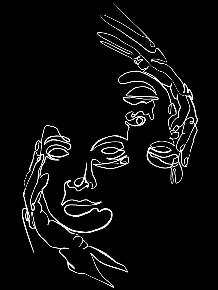 One line art illusion by ingenious-shade T-Shirts, Hoodie, Sweatshirt | BlankRebels.com (Image 3)
