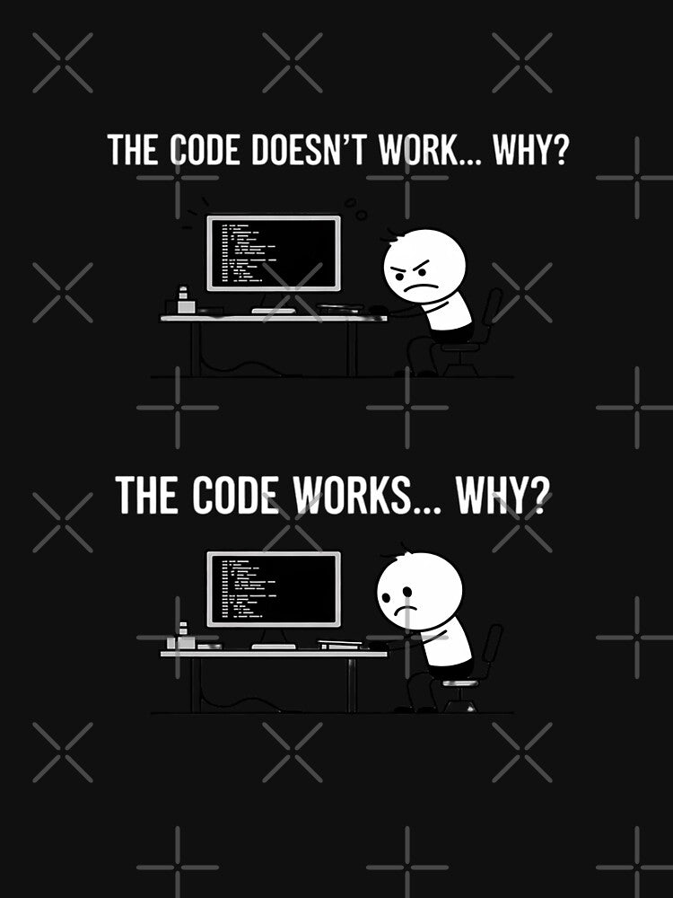Programmer Joke Coding Works Doesn’t Work by FndPardaL T-Shirts, Hoodie, Sweatshirt | BlankRebels.com (Image 3)