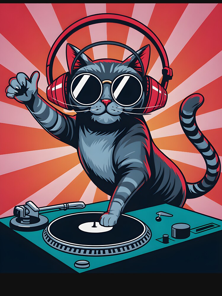 DJ Cat Headphones – Cool Music Lover Illustration T-Shirts, Hoodie, Sweatshirt