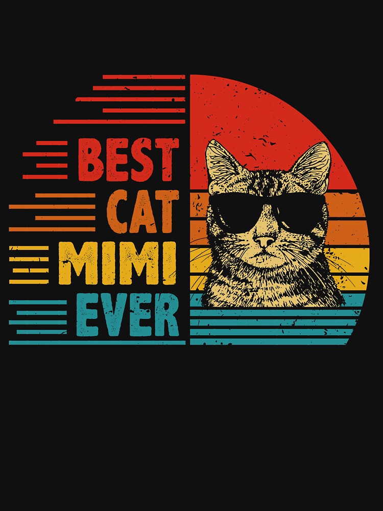 Vintage Retro Best Cat Mimi Ever Funny Cat Lover Mother's Day Gift by EdwinaEmmanoiCo T-Shirts, Hoodie, Sweatshirt (Image 3)