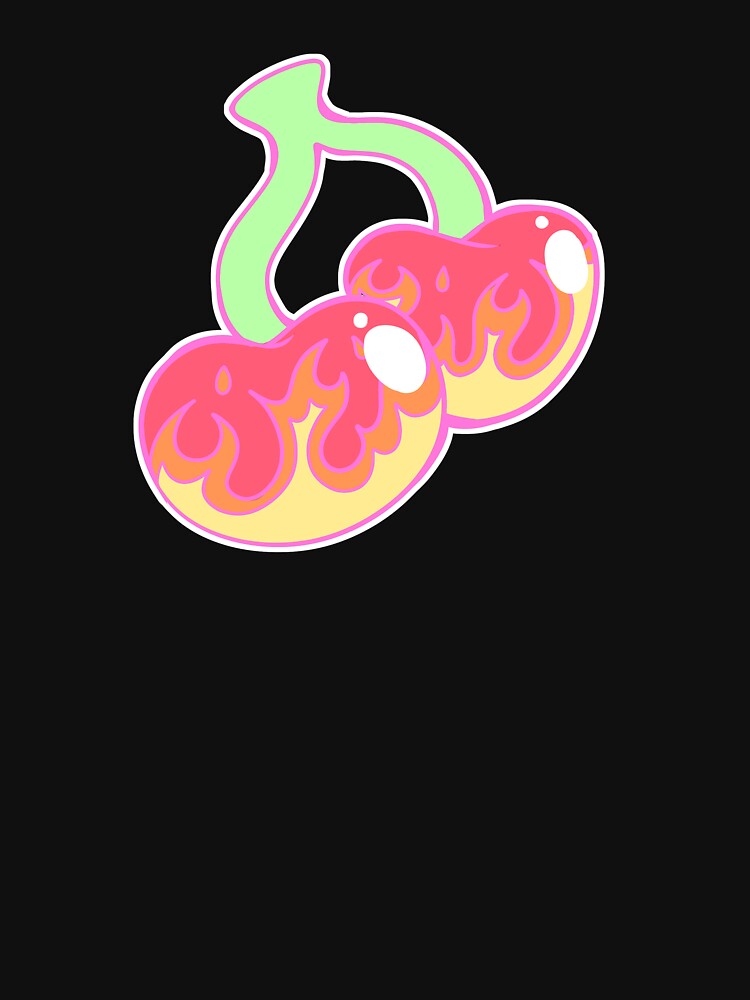 Flame Fruits (Cherries) by gross-girl99 T-Shirts, Hoodie, Sweatshirt | BlankRebels.com (Image 3)
