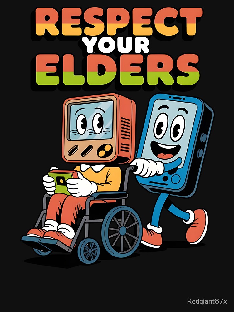 Respect Your Elders Gaming Control Retro – Vintage Gamer Humor by Redgiant87x T-Shirts, Hoodie, Sweatshirt (Image 3)