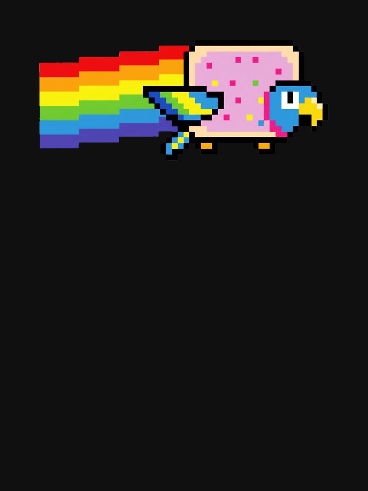 Pixel Rainbow Flying Bird Pixel Art Retro Style by JEFDodsonArt T-Shirts, Hoodie, Sweatshirt | BlankRebels.com (Image 3)