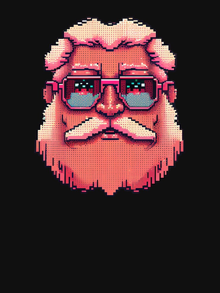 Santa with sunglasses. by Pixelarium