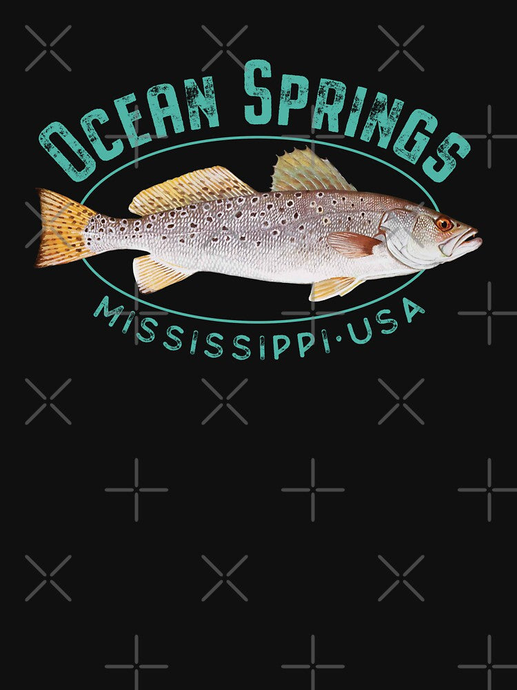 Ocean Springs Mississippi Spotted Seatrout Design by Futurebeachbum T-Shirts, Hoodie, Sweatshirt | BlankRebels.com (Image 3)