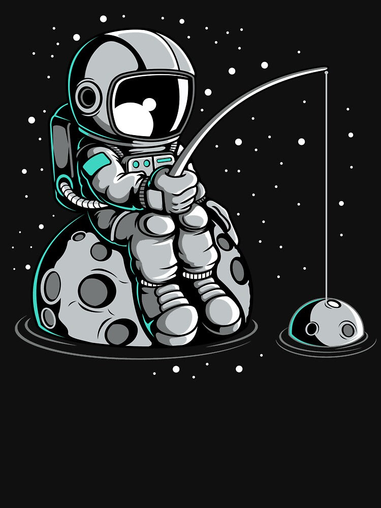 Astronaut Fishing - Funny Outer Space Lovers by Desteroids T-Shirts, Hoodie, Sweatshirt | BlankRebels.com (Image 3)