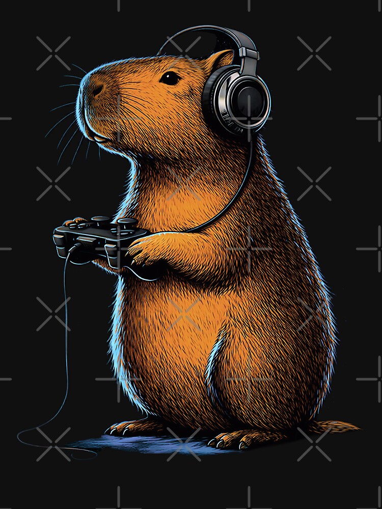 Capybara Gamer Headphones T-Shirts, Hoodie, Sweatshirt